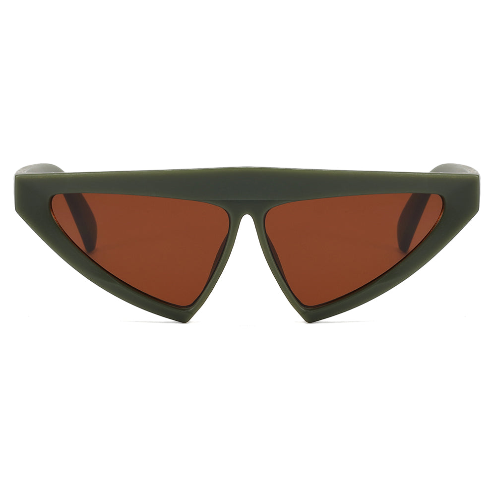 Cat Eye Women Flat Top Small Triangle Sunglasses