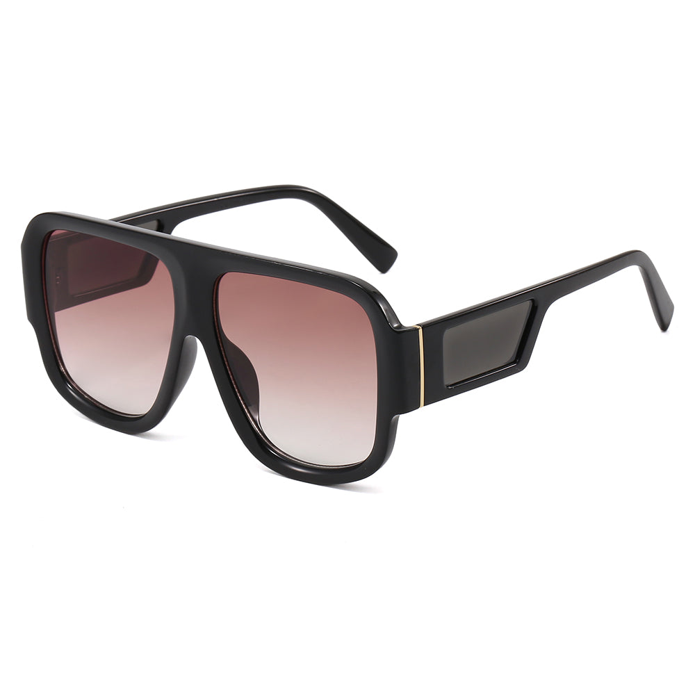 Large Shield Flat Top Oversized Shades Sunglasses