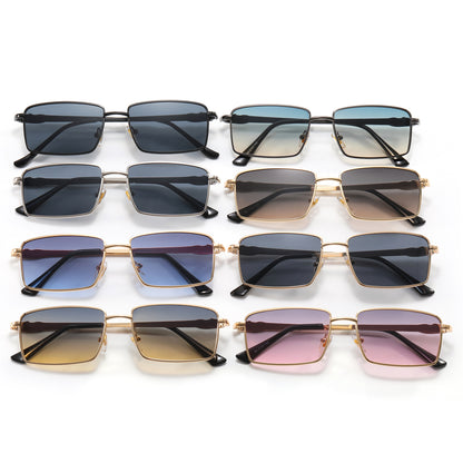 Small Rectangle Metal Frame Sunglasses