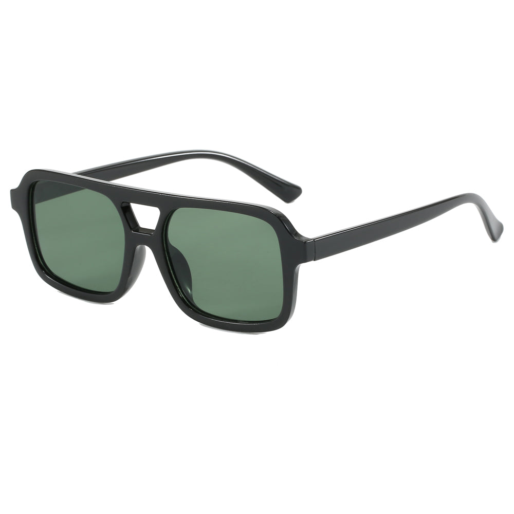 Trendy Rectangle Flat Top Shades Sunglasses