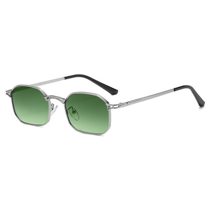 Classic Small Rectangle Metal Frame Sunglasses