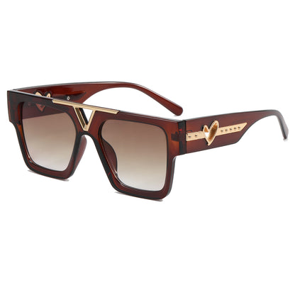 Gradient Shades Flat Metal Top Sunglasses