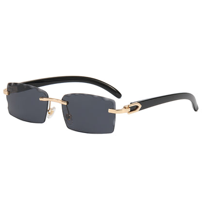 Retro Small Rectangle Rimless Sunglasses