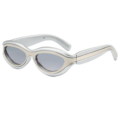 Y2K Vintage Oval Cat Eye Travel Shades Sunglasses