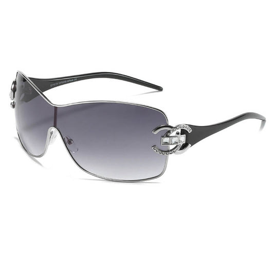 Cool Girl Y2K Shield Sunglasses