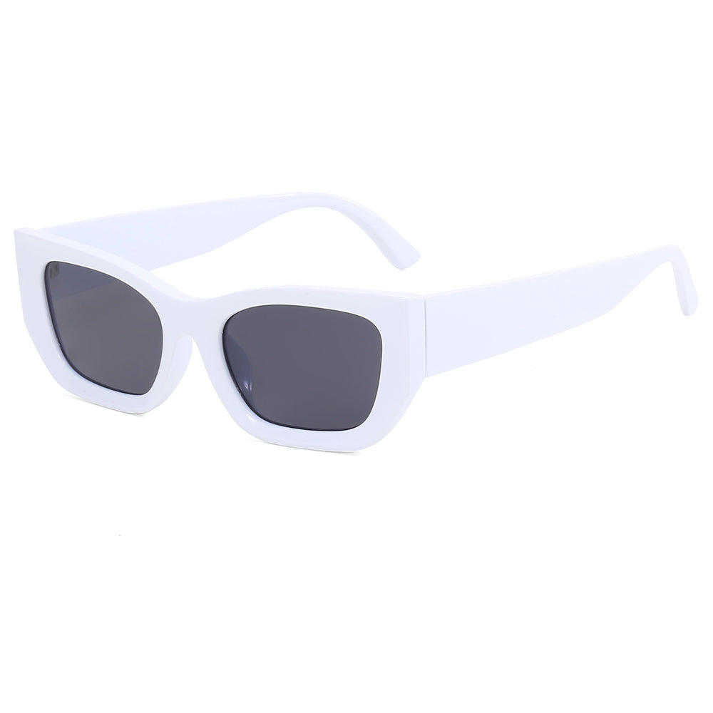 Cat Eye Women Flat Top Polygonal Sunglasses