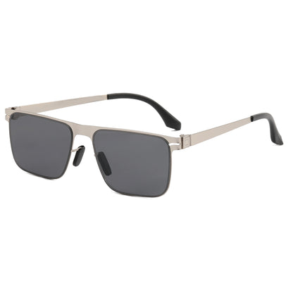 Metal Frame Rectangle Flat Top Sunglasses