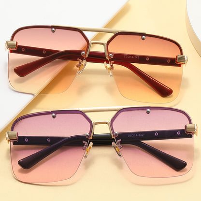 Metal Frame UV400 Gradient Shades Sunglasses