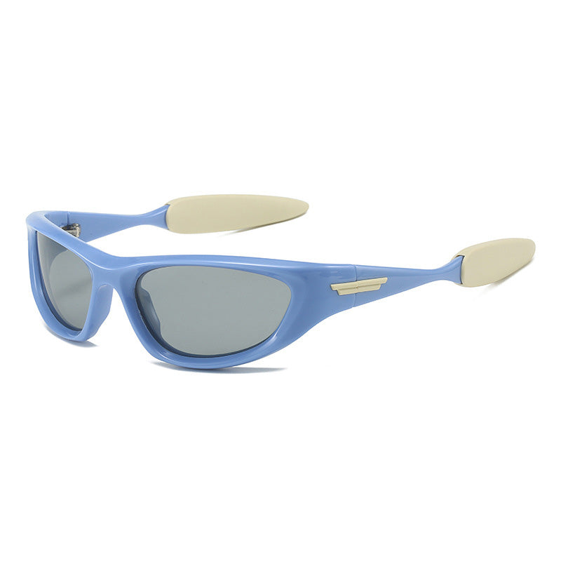 Y2K Wrap Around Sport Oval Cat Eye Sunglasses