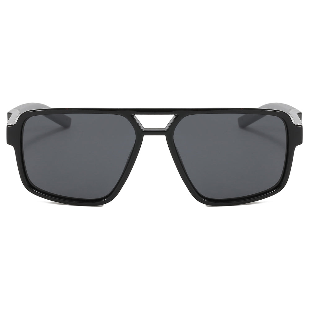 Oversized Square Flat Top Outdoor Vacation Polarized Sunglasses