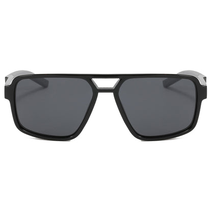 Oversized Square Flat Top Outdoor Vacation Polarized Sunglasses