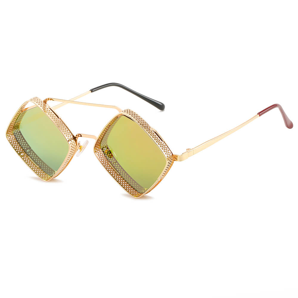 Retro Metal Frame Steampunk Sunglasses