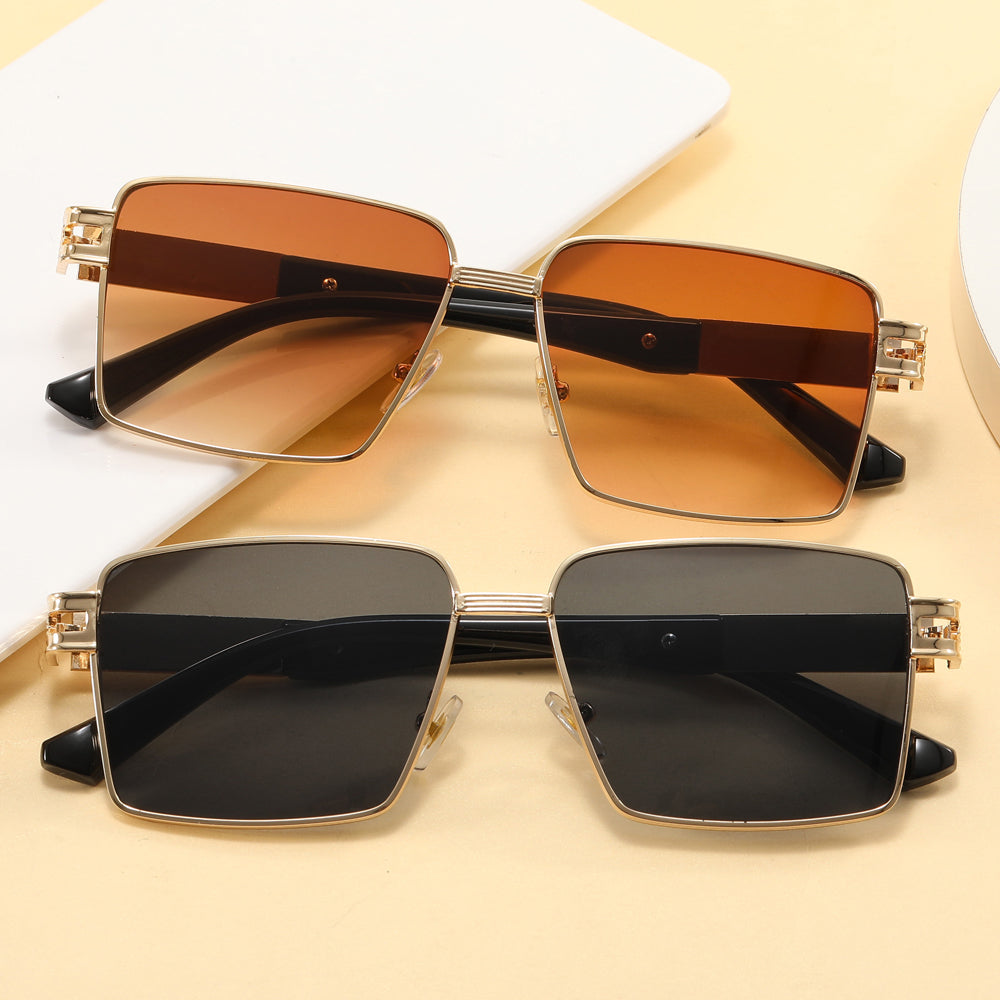 Steampunk Square Metal Frame Sunglasses
