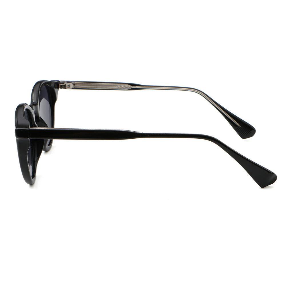 Retro Round Reinforced Wire-Core Temples Sunglasses