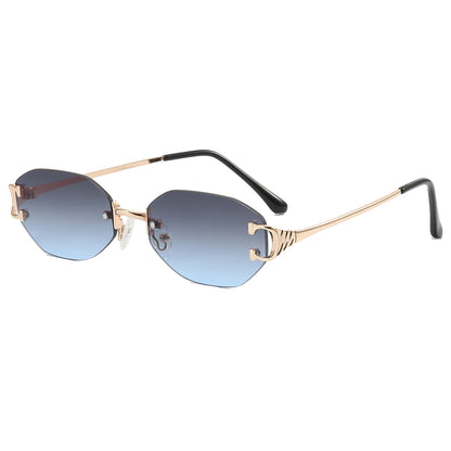 Oval Rimless Sunglasses