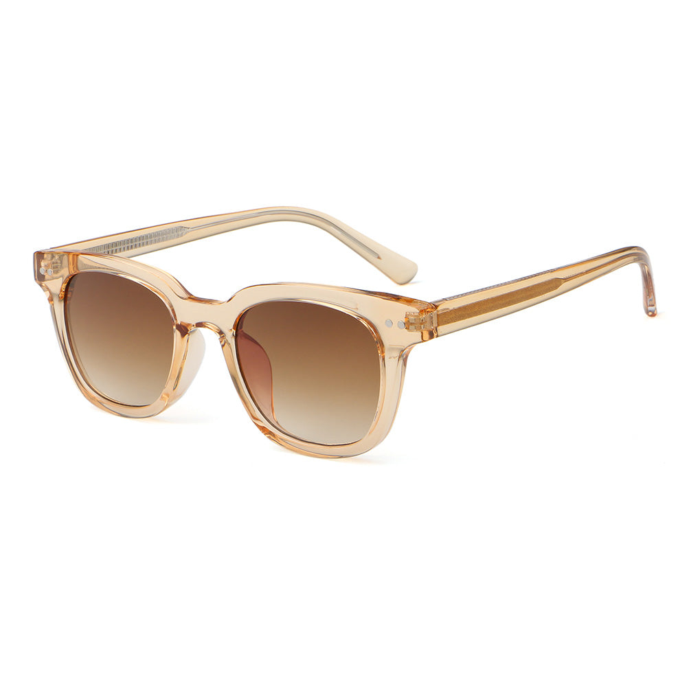 Classic Square Cat Eye Hipster Reinforced Wire-Core Temples Sunglasses