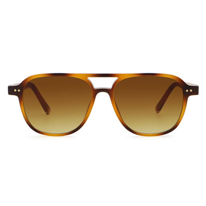 Retro Double Pilot High Quality Square Frame Sunglasses