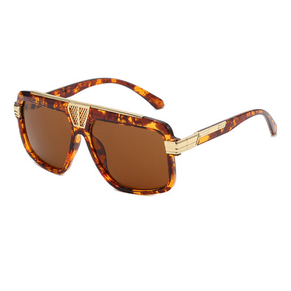 Oversized Luxury Shades Flat Top Square Sunglasses