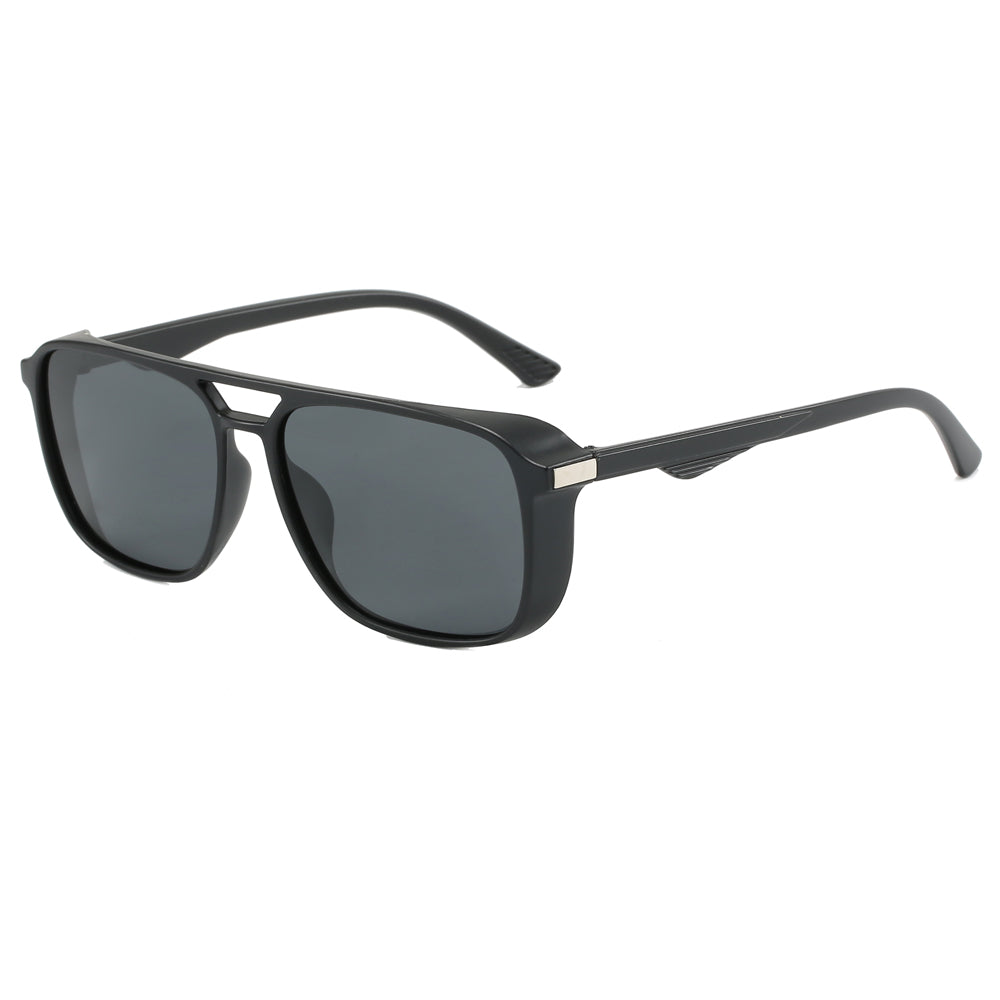 Classic Square Frame Flat Top Sport Polarized Sunglasses