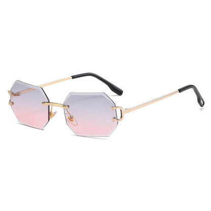 Octagonal Rimless Sunglasses