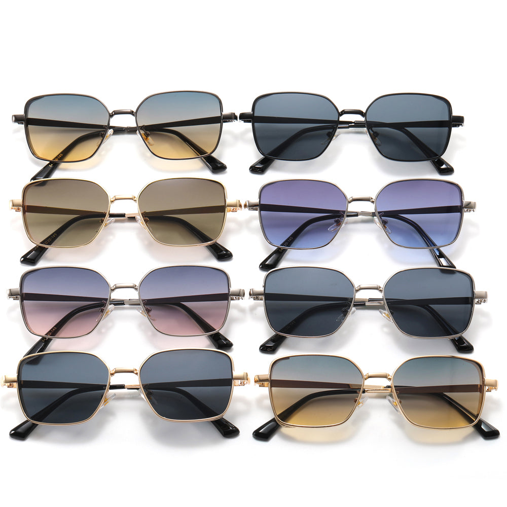 Small Rectangle Metal Frame Sunglasses