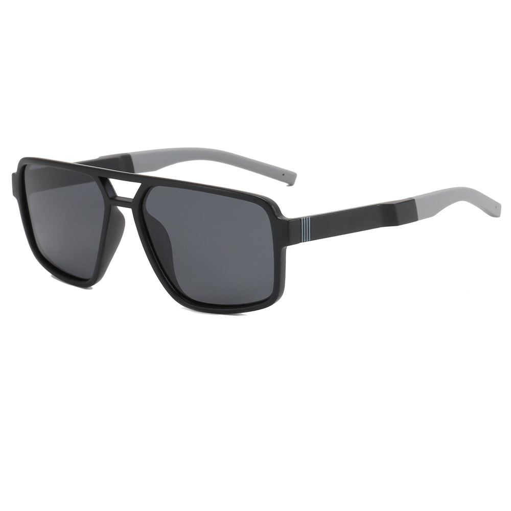 Oversized Square Flat Top Outdoor Vacation Polarized Sunglasses
