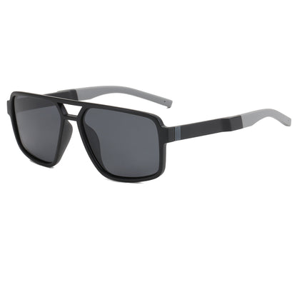 Oversized Square Flat Top Outdoor Vacation Polarized Sunglasses