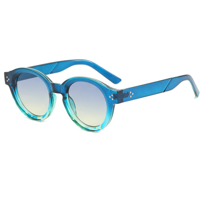 Trendy Classic Round Tinted Vacation Beach Sunglasses