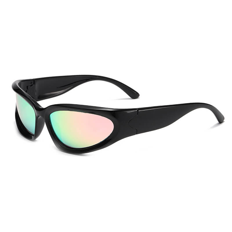 POLARIZED Wrap Around Futuristic Fashion Y2K Sunglasses for Men Women