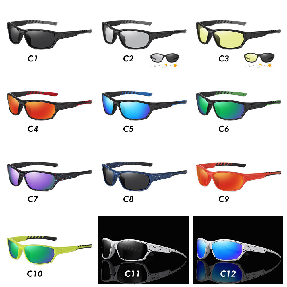 Rectangle Shape Outdoor Sports Cycling Running Polarized Sunglasses