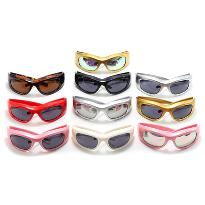 Y2K Futuristic Wrap Around Rectangle Outdoor Sports Sunglasses