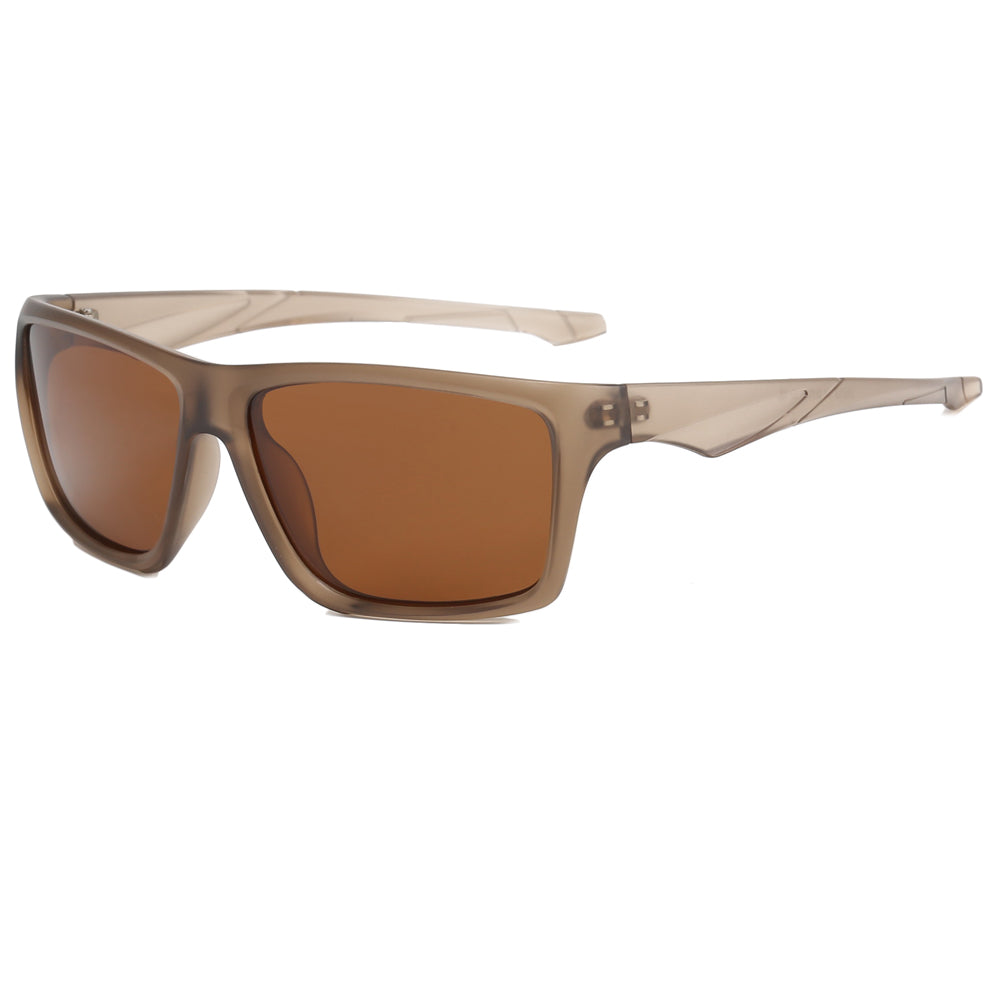Flat Top Polarized Rectangular Sports Driving Sunglasses