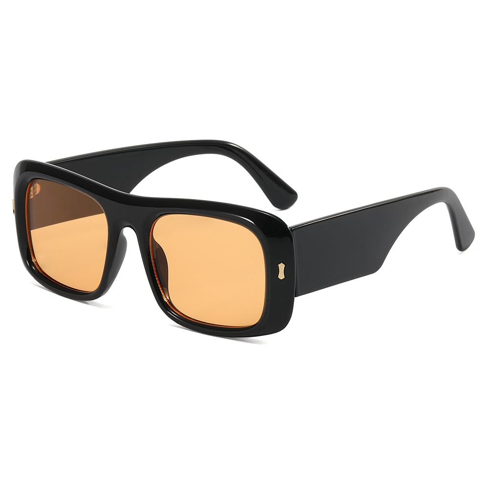 Flat Top Square Black Shades Sunglasses
