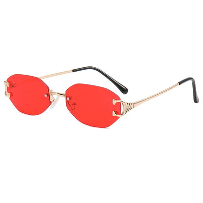 Oval Rimless Sunglasses
