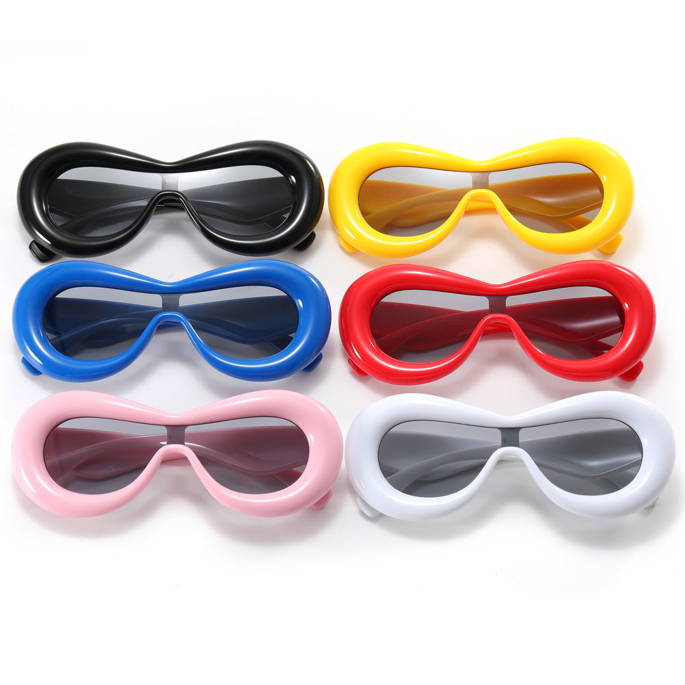 Oval Cat Eye Women Inflated Mask Sunglasses