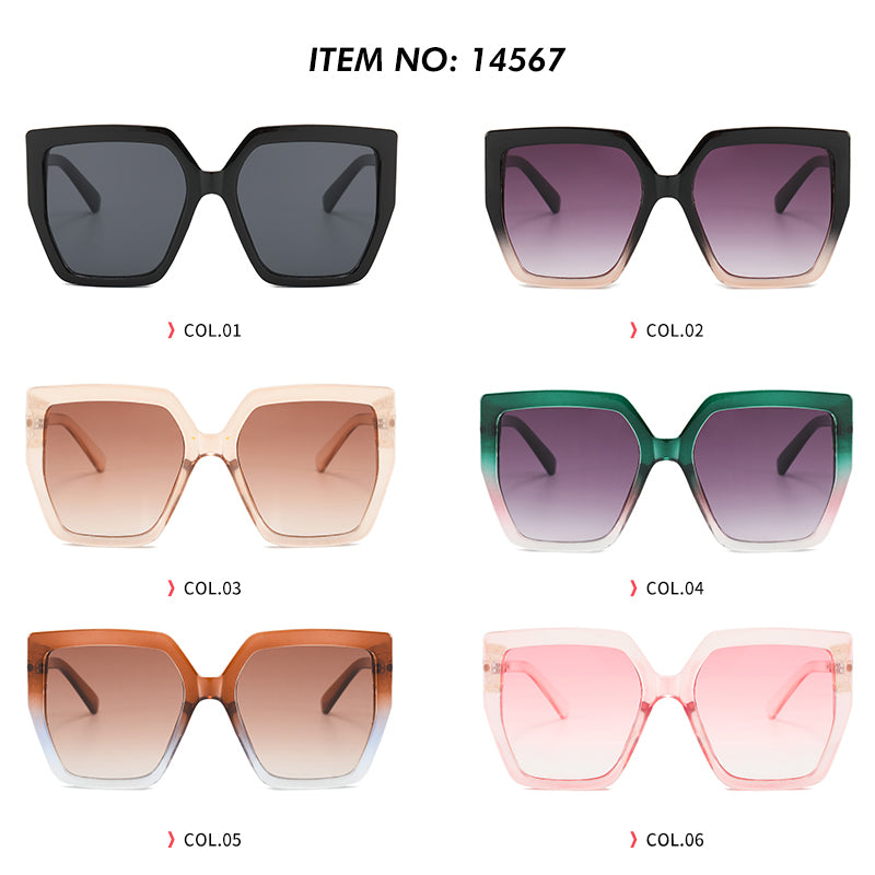 Square Oversized Gradient Shades Sunglasses