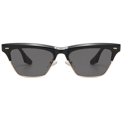 Retro Half-Rmless Cat Eye Sunglasses