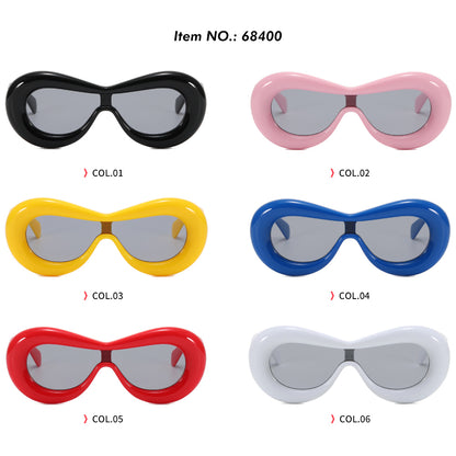 Oval Cat Eye Women Inflated Mask Sunglasses