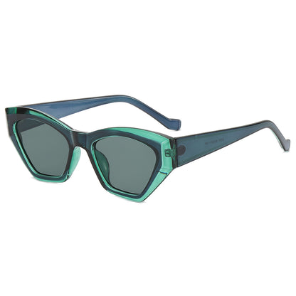 Cat Eye Women Small Polygon Sunglasses