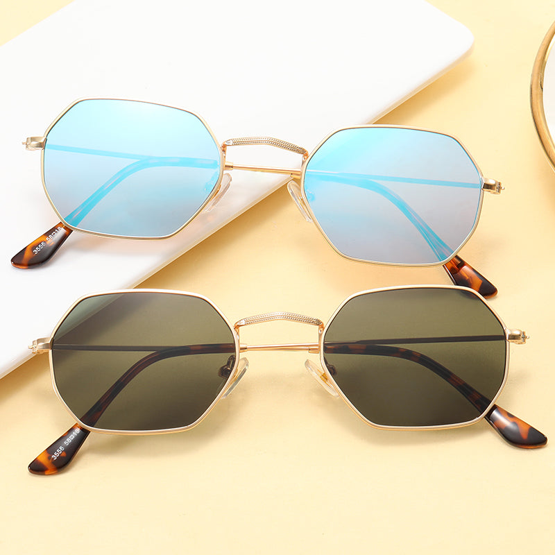 Polygon Shades Metal Frame Sunglasses