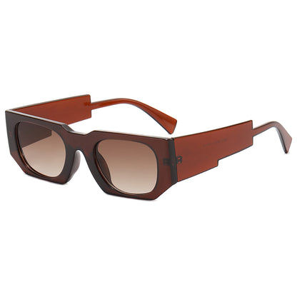 Retro Rectangle Thick Frame Shades Sunglasses