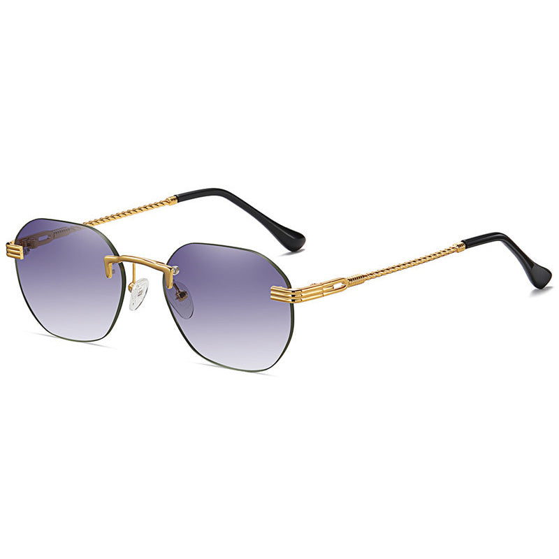 Ultra-Lightweight Metal Frameless Sunglasses with UV Protection