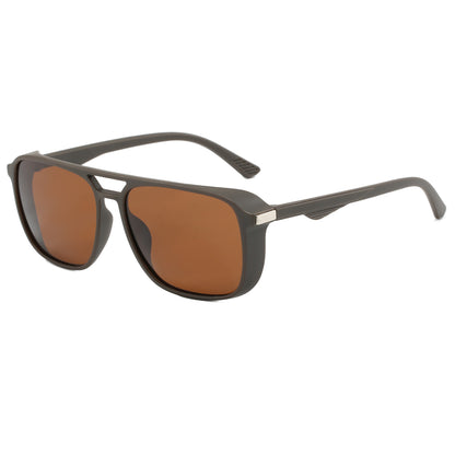 Classic Square Frame Flat Top Sport Polarized Sunglasses