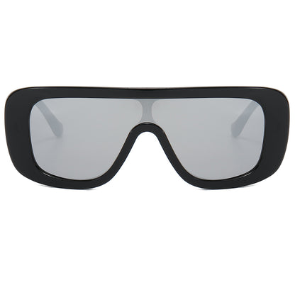 Flat Top One Piece Lens Sunglasses