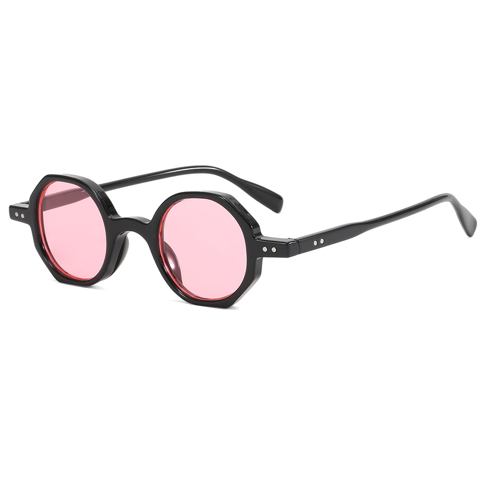 Vintage Women Small Hexagon Shaped UV400 Sunglasses