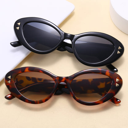 Rivet Small Triangle Cat Eye Sunglasses
