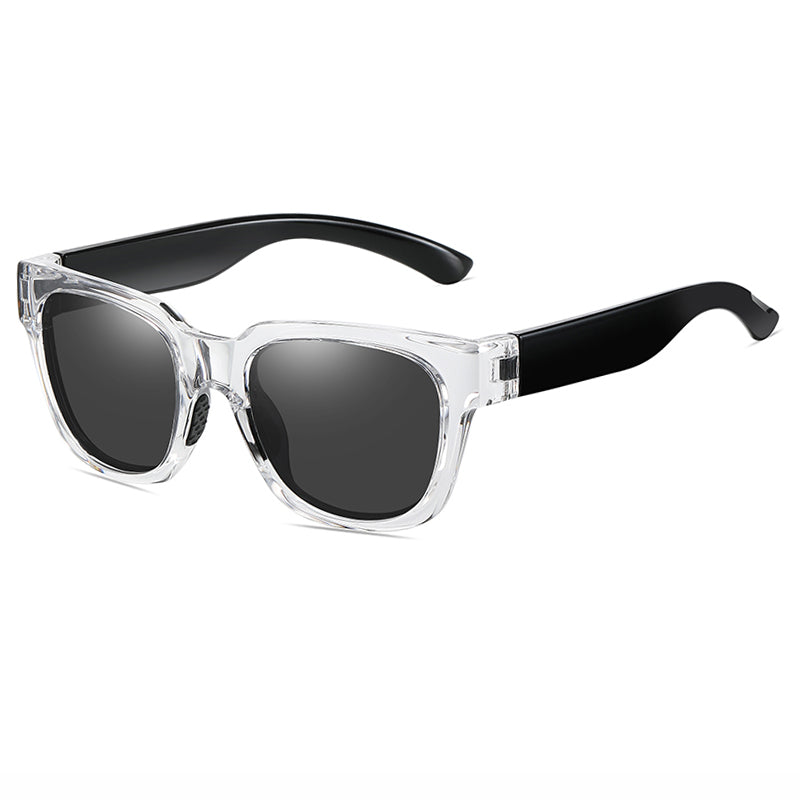 Square Shield Mirrored Polarized Sporty Sunglasses
