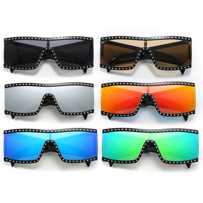 Oversize One Piece Lens Square UV400 Shades Sunglasses