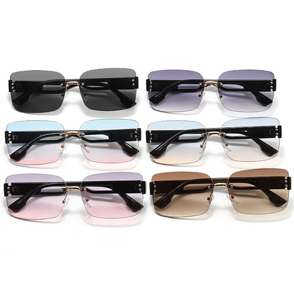 Rimless Small Rectangle Sunglasses