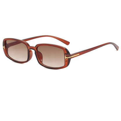 Women Thin Small Rectangular Sunglasses